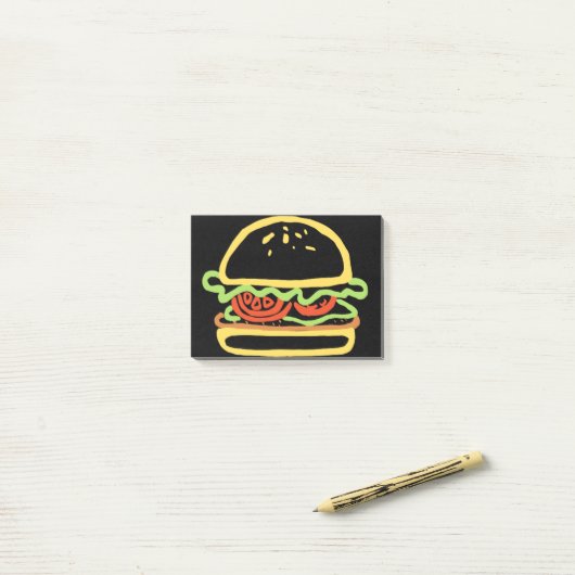 BURGER HAMBURGER POST-IT® NOTES (Op bureau)