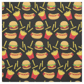 Burger Hot Dog Frietjes Stof (Swatch)