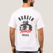 🍔 Burger House Creatief Restaurant Keuken Persone T-shirt (Achterkant)
