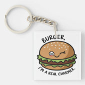 Burger, ik ben een echte charmeur sleutelhanger (voorkant)