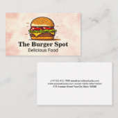 Burger Illustration | restaurant Visitekaartje (Voorkant / Achterkant)