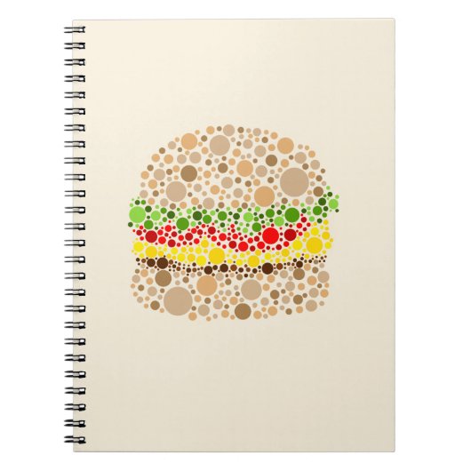 Burger In Stippen Notitieboek (Voorkant)