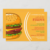 Burger Invitation Kaart (Voorkant / Achterkant)