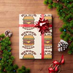 Burger is mijn gelukkige dosering quote cadeaupapier