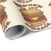 Burger is mijn gelukkige dosering quote cadeaupapier (Rol Hoek)