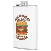 Burger is mijn gelukkige dosering  quote heupfles (Links)