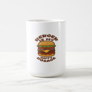 Burger is mijn gelukkige dosering quote koffiemok