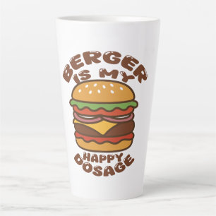 Burger is mijn gelukkige dosering quote latte mok