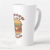Burger is mijn gelukkige dosering quote latte mok (Rechterhoek)