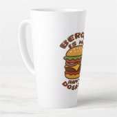 Burger is mijn gelukkige dosering quote latte mok (Linkerhoek)