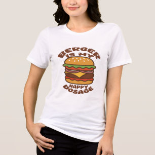 Burger is mijn gelukkige dosering  quote Tri-Blend shirt