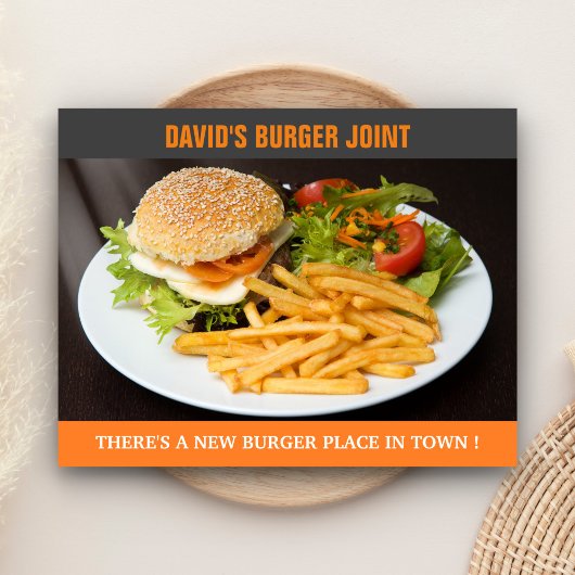 Burger Joint Opening | Nu open | direct mail Briefkaart