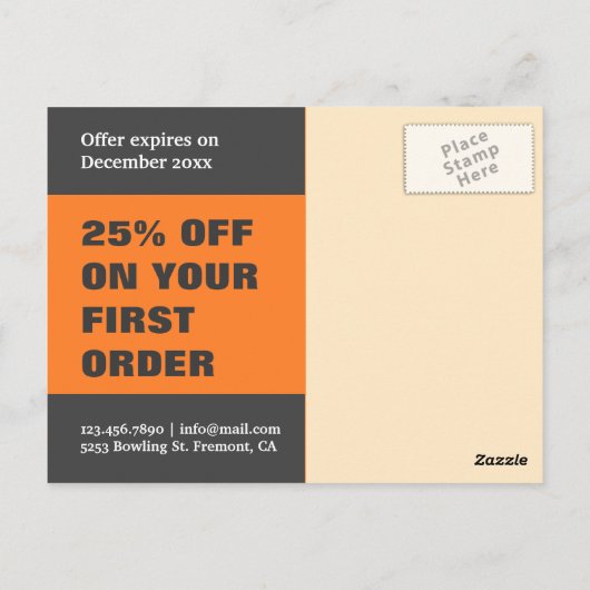 Burger Joint Opening | Nu open | direct mail Briefkaart (Achterkant)