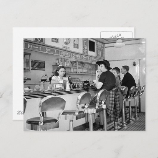 Burger Joint uit 1940 Briefkaart (Voorkant / Achterkant)