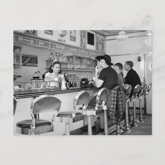 Burger Joint uit 1940 Briefkaart (Voorkant)