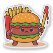 Burger Knight Sticker (Voorkant)