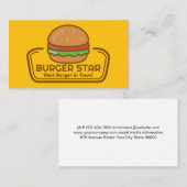 Burger Logo | restaurant Visitekaartje (Voorkant / Achterkant)