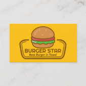 Burger Logo | restaurant Visitekaartje (Voorkant)