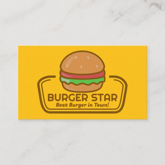 Burger Logo | restaurant Visitekaartje (Voorkant)