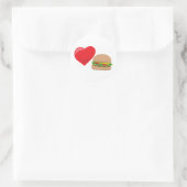 Burger Love! : Ronde Sticker (Tas)