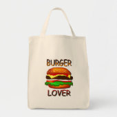 Burger Lover Hamburger Grocery Canvas tas (Voorkant)