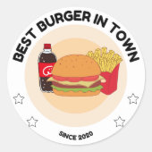 Burger Lover Restaurant Sticker (Voorkant)