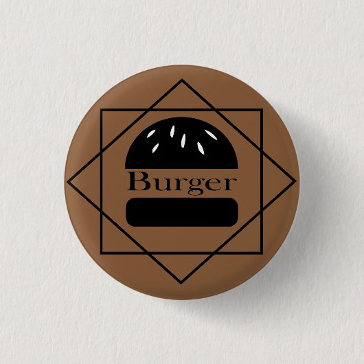 Burger lover ronde button 3,2 cm (Voorkant)