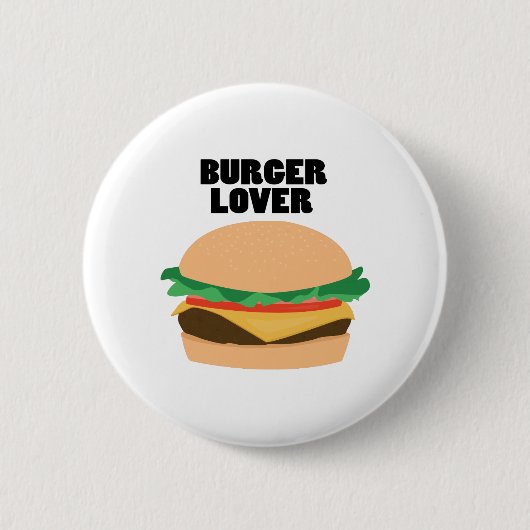 Burger Lover Ronde Button 5,7 Cm (Voorkant)