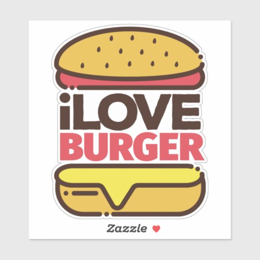 Burger Lover Sticker (Vel)