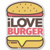 Burger Lover Sticker (Voorkant)