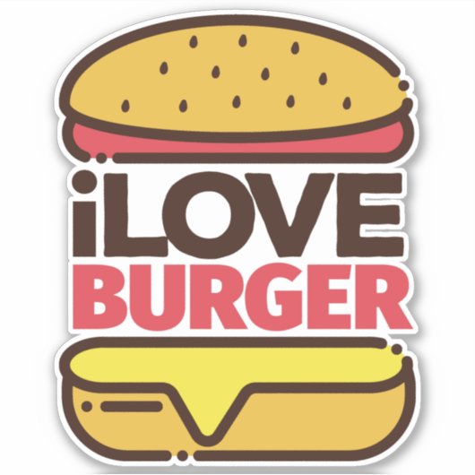Burger Lover Sticker (Voorkant)