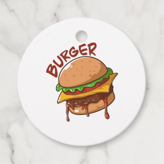 Burger Lovers Bedankjes Labels (Voorkant)