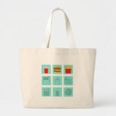 Burger maaltijd set grote tote bag (Voorkant)