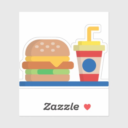 Burger Meal Sticker (Vel)