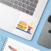 Burger Meal Sticker (Laptop met iPhone)