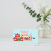 Burger met gefrituurde kip, franse friet en soda visitekaartje (Staand voorkant)