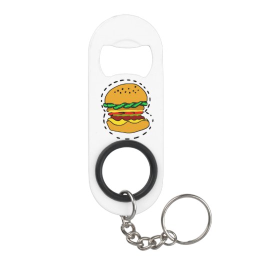burger mini flessenopener (Achterkant)