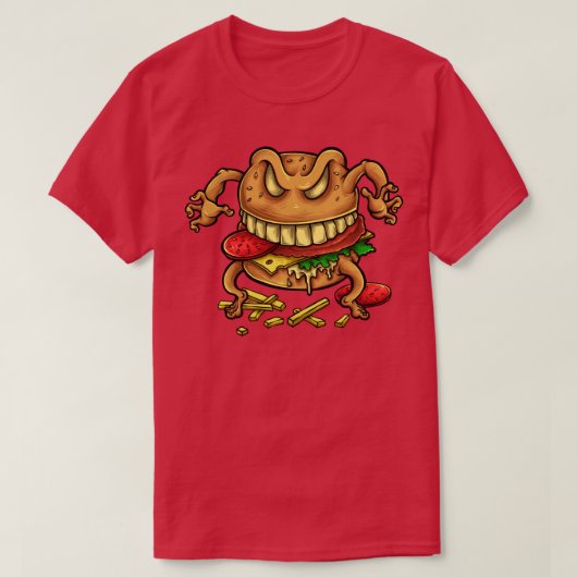Burger monster t-shirt (Design voorkant)