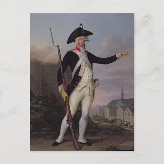 Burger Nau-Deville op het uniform van de nationale Briefkaart (Voorkant)