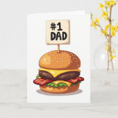 Burger Nummer Eén Papa Vader Kaart (Gele Bloem)