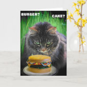 Burger of taart voor je verjaardag? kaart (Gele Bloem)