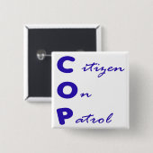 Burger op het plein van Patrol Button (Voorkant /achterkant)