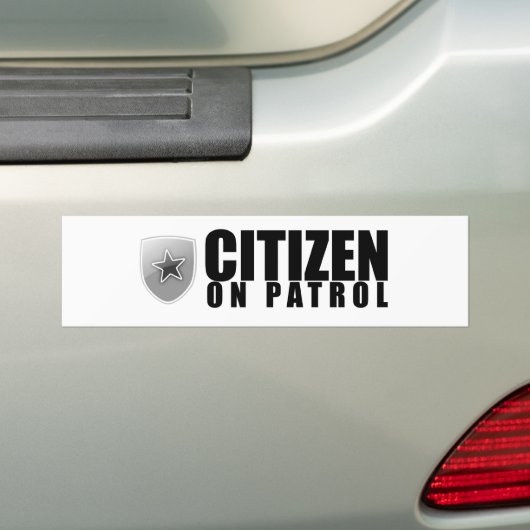 Burger op Patrol Bumpersticker (Op auto)