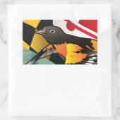 Burger Oriole, de vogel van Maryland Rechthoekige Sticker (Tas)