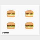 burger ovale sticker (Vel)