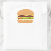 burger ovale sticker (Tas)