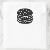 Burger Ovale Sticker (Tas)