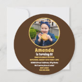Burger Party Birthday Invitation Kaart (Achterkant)