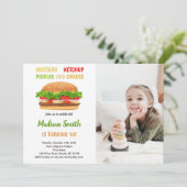  Burger Party-uitnodigingen voor kinderen Kaart (Staand voorkant)