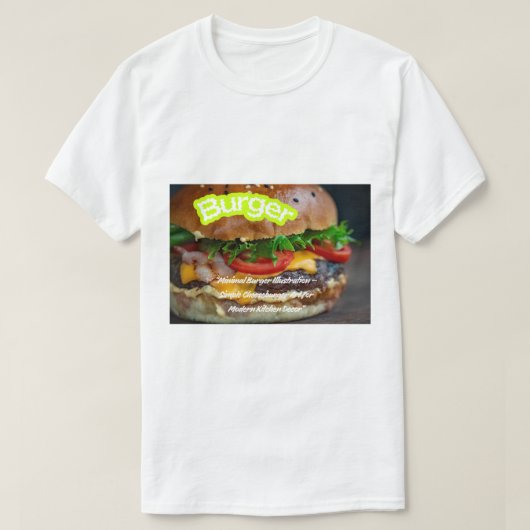 Burger Piece Photo - Real Delicious Food Image T-shirt (Design voorkant)